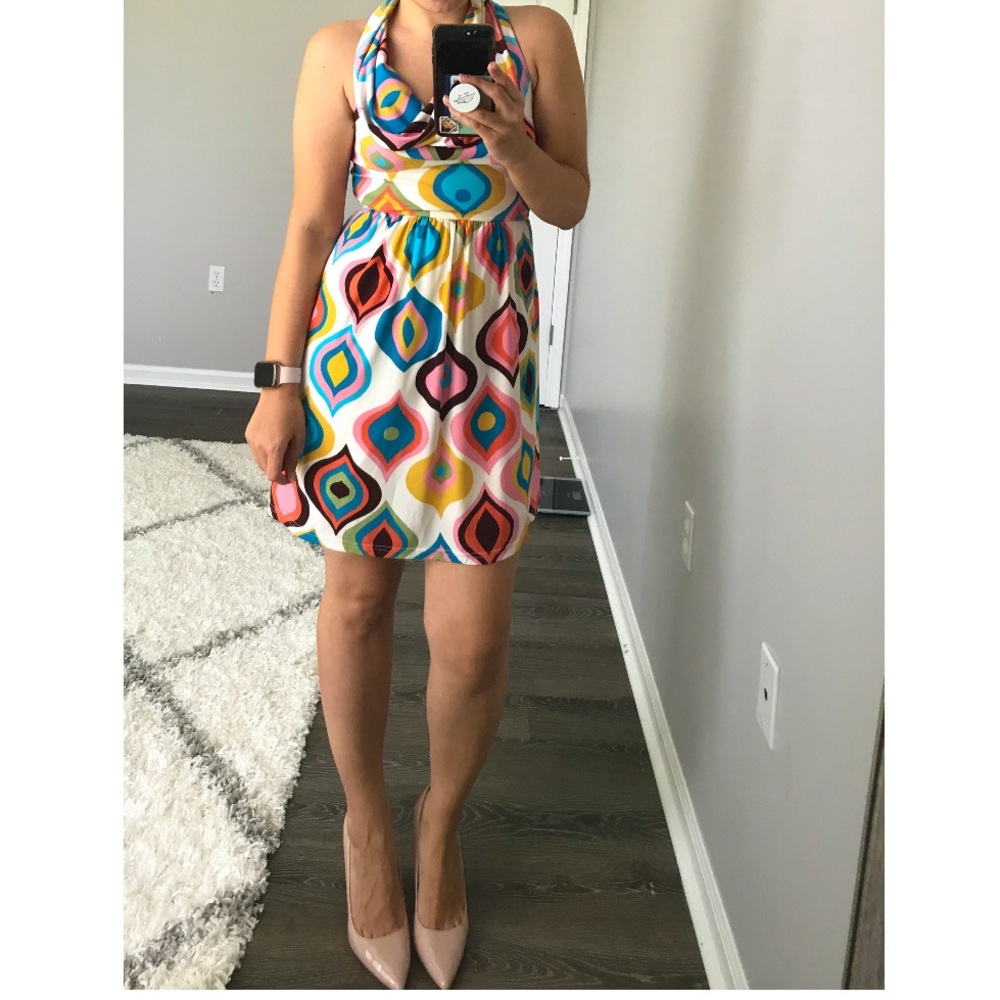 Judith March Whimsical cowl neck sleeveless dress